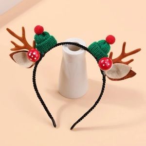 🦌 Awesome Antler Mushroom Shroom Santa Hat Whimsical Headband Headdress 🍄